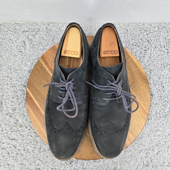 Cole Haan OriginalGrand Modern Blue Leather Wingtip Casual Oxford Mens 12 W Wide - Picture 5 of 14